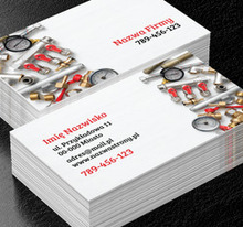 Instalacja wodna to nasza specjalność, Usługi domowe, Hydraulik - Wizytówki Netprint