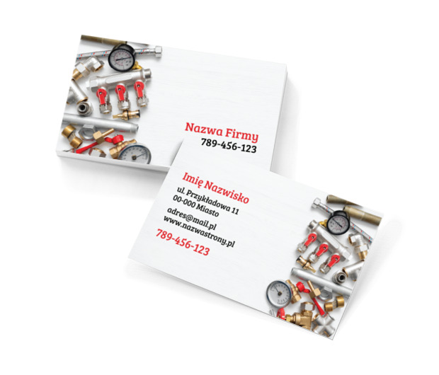 Instalacja wodna to nasza specjalność, Usługi domowe, Hydraulik - Wizytówki Netprint szablony online