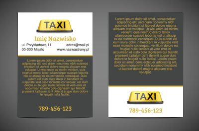 Prosta symbolika i spora dawka treści, Transport, Taxi - Ulotki Netprint