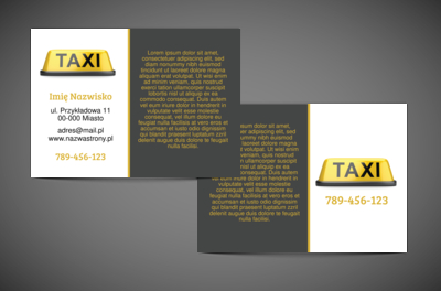 Grafika, którą wyróżnia pewien detal, Transport, Taxi - Ulotki Netprint