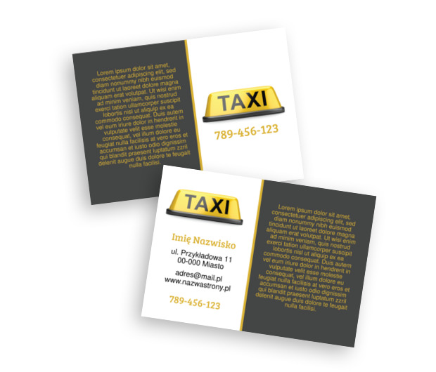 Grafika, którą wyróżnia pewien detal, Transport, Taxi - Ulotki Netprint szablony online