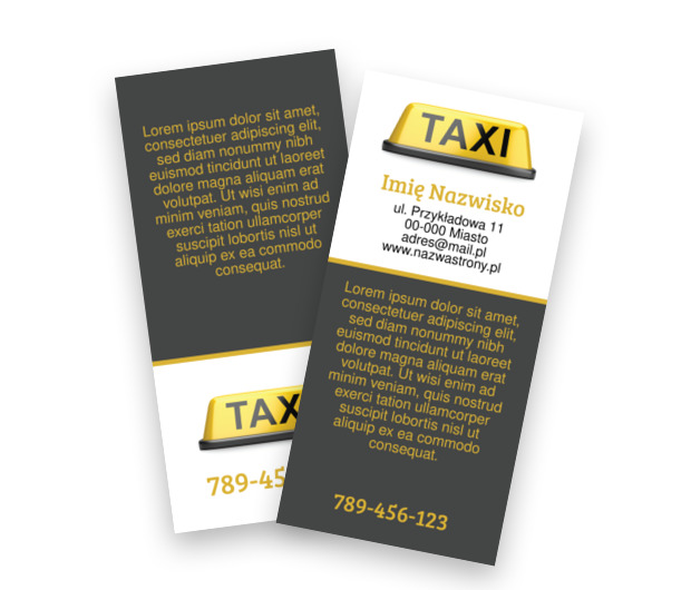Nowoczesny format i styl reklamy, Transport, Taxi - Ulotki Netprint szablony online