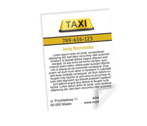 Widzimy cię jasno i wyraźnie, Transport, Taxi - Plakaty Netprint szablony online