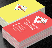 Cymbałki na kolorowym tle, Edukacja, Szkoła muzyczna - Wizytówki Netprint