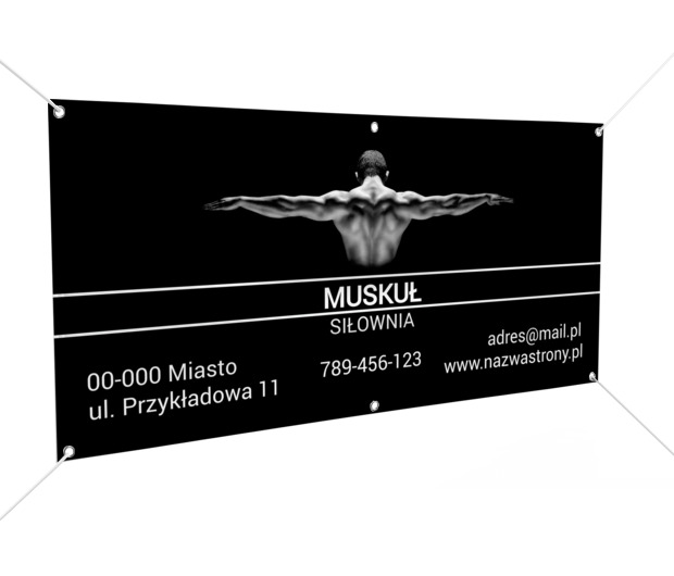 Reklama, która budzi respekt, Zdrowie i uroda, Siłownia - Banery Netprint szablony online