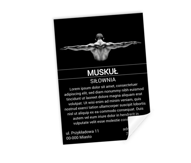 Tu króluje on – atleta, Zdrowie i uroda, Siłownia - Plakaty Netprint szablony online