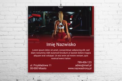 Prosty przekaz i sugestia, Zdrowie i uroda, Trener personalny - Plakaty Wielkoformatowe Netprint