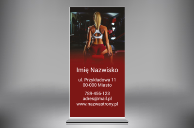 Magnetyczna siła twojej reklamy, Zdrowie i uroda, Trener personalny - Roll-up Netprint