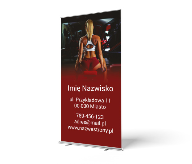 Magnetyczna siła twojej reklamy, Zdrowie i uroda, Trener personalny - Roll-up Netprint szablony online