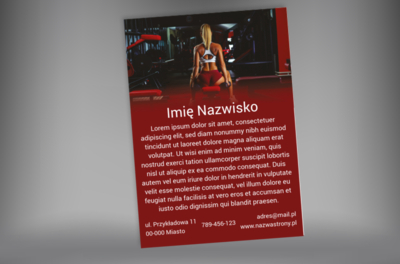 Reklama niedroga, ale skuteczna, Zdrowie i uroda, Trener personalny - Plakaty Netprint