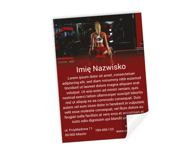 Reklama niedroga, ale skuteczna, Zdrowie i uroda, Trener personalny - Plakaty Netprint szablony online