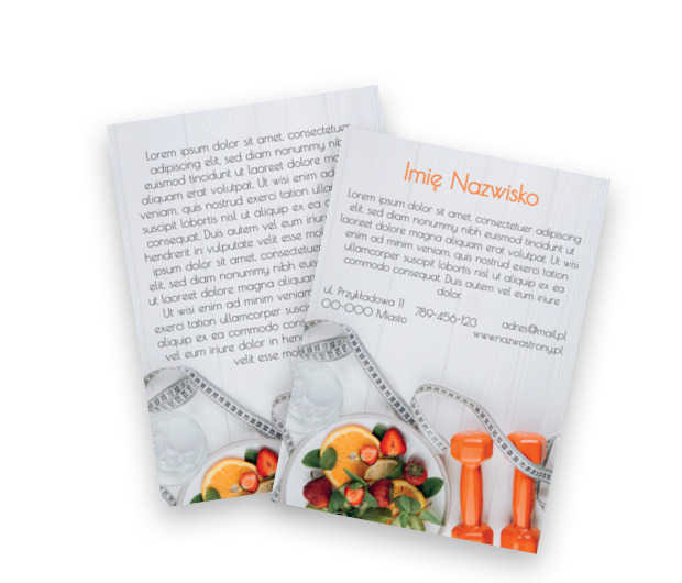 Modna reklama dobrego odżywiania, Zdrowie i Uroda, Dietetyk - Ulotki Netprint szablony online