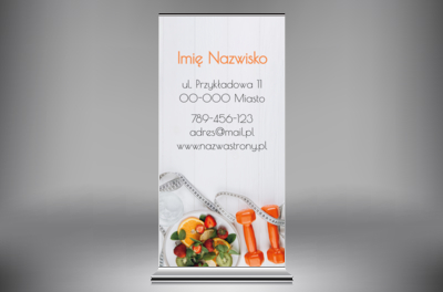 Zdrowe odżywianie to klucz do sukcesu, Zdrowie i uroda, Dietetyk - Roll-up Netprint