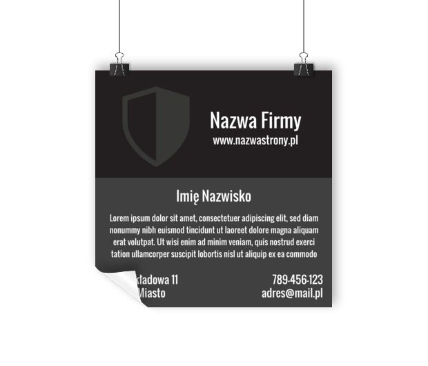 Minimalizm robi dobre wrażenie, Finanse i ubezpieczenia, Pośrednik ubezpieczeniowy - Plakaty Wielkoformatowe Netprint szablony online