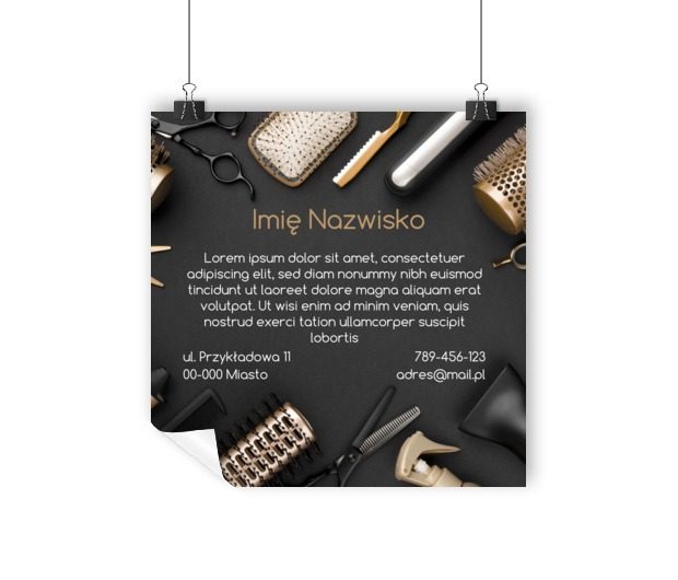 Profesjonalny fryzjer – profesjonalny plakat, Zdrowie i uroda, Salon fryzjerski - Plakaty Wielkoformatowe Netprint szablony online