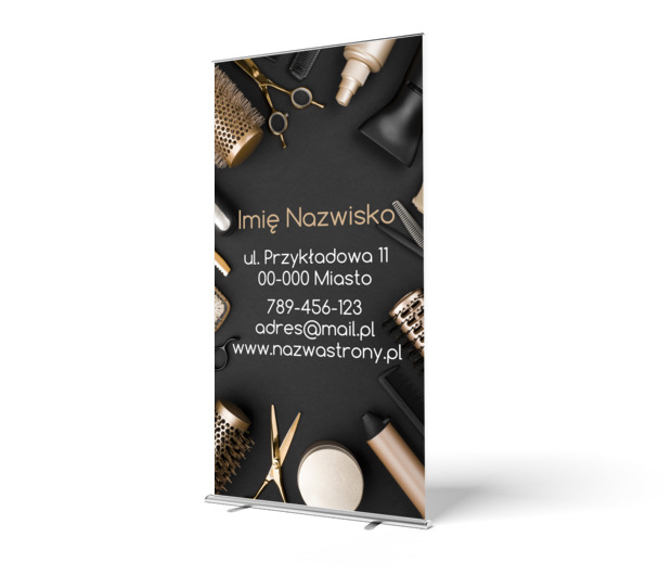 Niech wszyscy was zapamiętają, Zdrowie i uroda, Salon fryzjerski - Roll-up Netprint szablony online