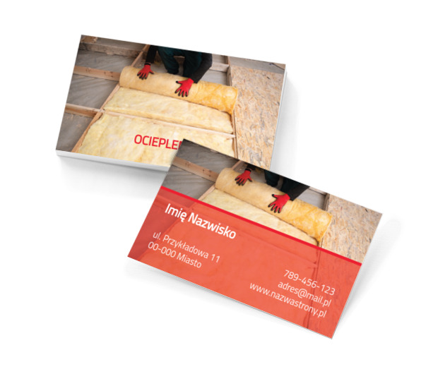 Ocieplanie i oszczędzanie w duecie, Budownictwo, Remont i Wykończenia - Wizytówki Netprint szablony online