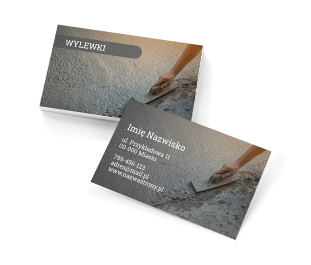 Grunt to solidna wylewka, Budownictwo, Remont i Wykończenia - Wizytówki Netprint szablony online