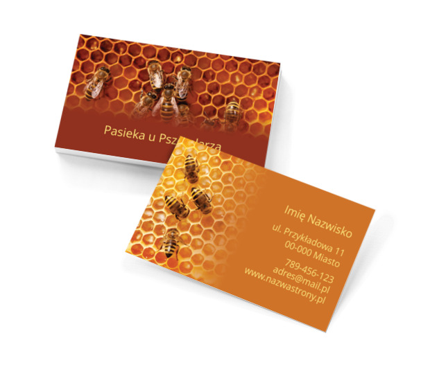 Król pszczół i miodu, Środowisko i Przyroda, Ochrona Środowiska - Wizytówki Netprint szablony online