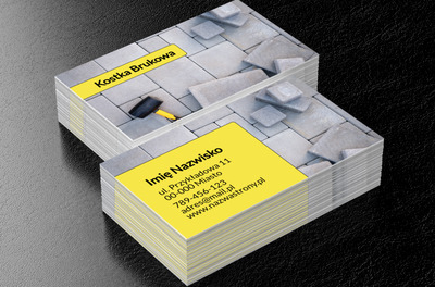 Równo ułożymy bruk, Budownictwo, Remont i Wykończenia - Wizytówki Netprint