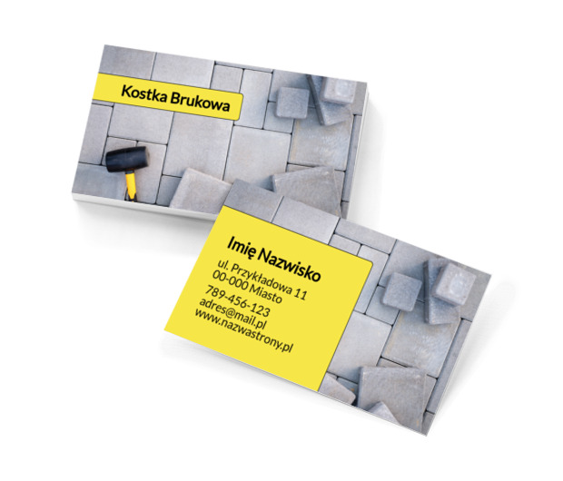 Równo ułożymy bruk, Budownictwo, Remont i Wykończenia - Wizytówki Netprint szablony online