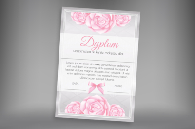 Dyplom piękny jak fachowe makijaże, Tematy, Kosmetyczne - Dyplomy Netprint