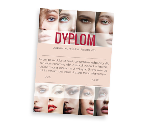 O wizażu wiecie wszystko, Tematy, Kosmetyczne - Dyplomy Netprint szablony online