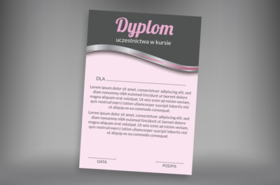 Uniwersalny i stylowy dyplom, Tematy, Kosmetyczne - Dyplomy Netprint