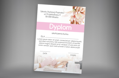 Paznokcie klientek są w dobrych rękach, Tematy, Kosmetyczne - Dyplomy Netprint