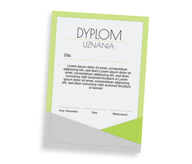 Z dodatkiem modnej limonki, Tematy, Uniwersalne - Dyplomy Netprint szablony online