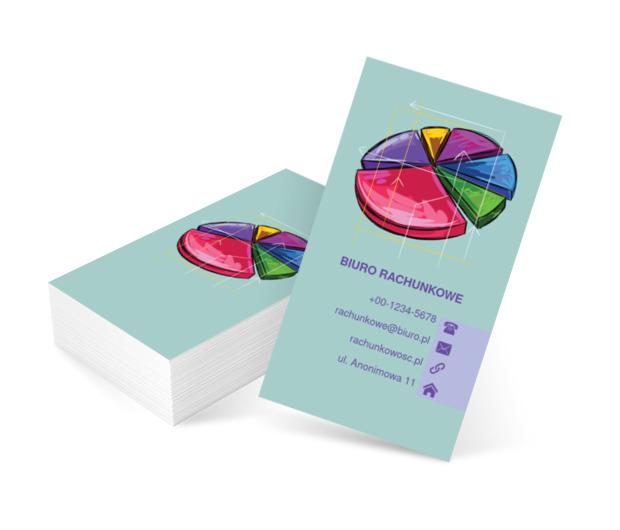 Wykres kołowy, Finanse i ubezpieczenia, Biuro rachunkowe - Wizytówki Netprint szablony online