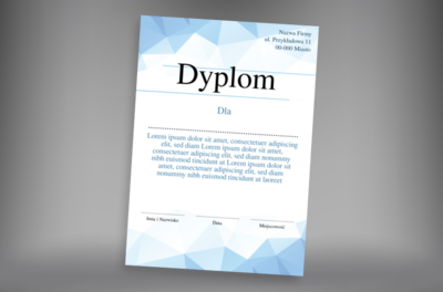 Modna geometria w błękitach, Tematy, Uniwersalne - Dyplomy Netprint