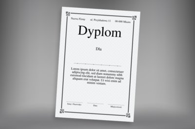 Tradycyjna grafika z ornamentami, Tematy, Uniwersalne - Dyplomy Netprint