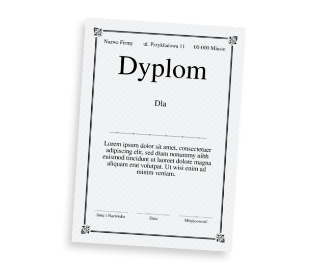 Tradycyjna grafika z ornamentami, Tematy, Uniwersalne - Dyplomy Netprint szablony online