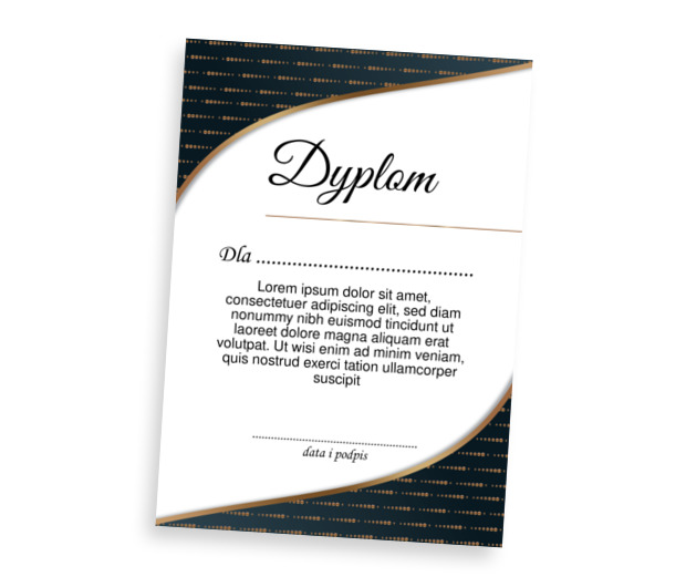 Niesymetryczna, ciekawa oprawa, Tematy, Eleganckie - Dyplomy Netprint szablony online