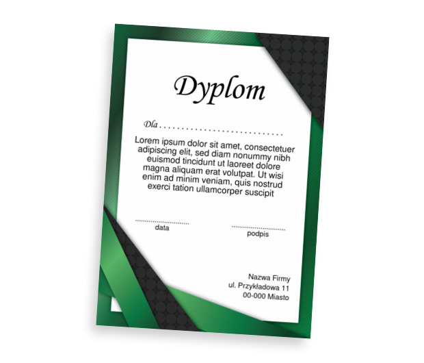 Postaw na połyskujące wstęgi, Tematy, Eleganckie - Dyplomy Netprint szablony online