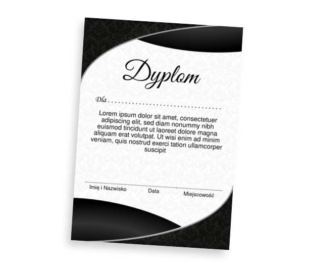 Monochromatyczna elegancja, Tematy, Eleganckie - Dyplomy Netprint szablony online