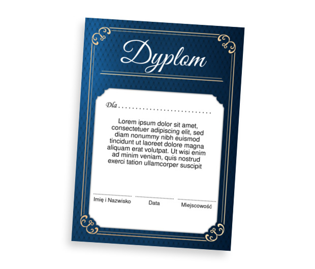 Granat i tradycyjne ornamenty, Tematy, Eleganckie - Dyplomy Netprint szablony online