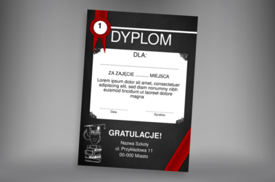 Modny, stylowy dyplom dla ucznia, Tematy, Szkolne - Dyplomy Netprint
