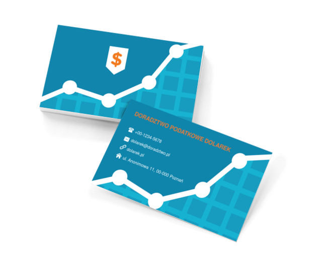 Rosnący wykres, Finanse i ubezpieczenia, Doradztwo podatkowe - Wizytówki Netprint szablony online