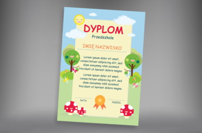 Szeroki uśmiech proszę, Tematy, Przedszkolne - Dyplomy Netprint