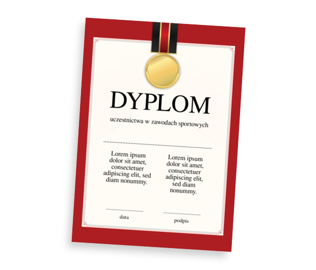 Zwycięstwo jest nasze, Tematy, Sportowe - Dyplomy Netprint szablony online