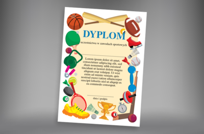 Specjalna oprawa zawodów młodzieżowych, Tematy, Sportowe - Dyplomy Netprint