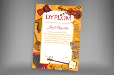 Muzyka ma wiele barw, Tematy, Muzyczne - Dyplomy Netprint