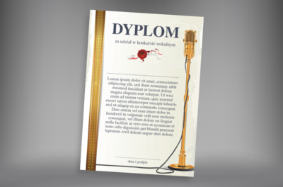 Za to, że pięknie śpiewa…, Tematy, Muzyczne - Dyplomy Netprint