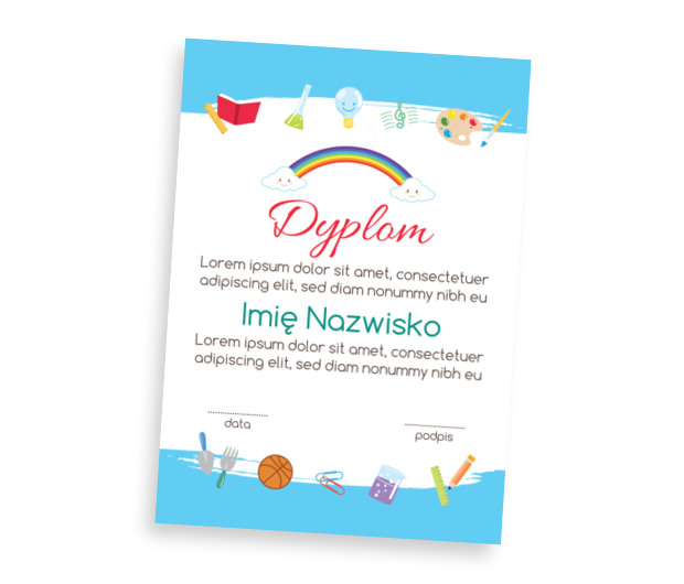 Za przeróżne osiągnięcia, Tematy, Wakacyjne i kolonijne - Dyplomy Netprint szablony online