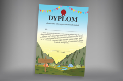 Nauka nie poszła w las, Tematy, Wakacyjne i kolonijne - Dyplomy Netprint