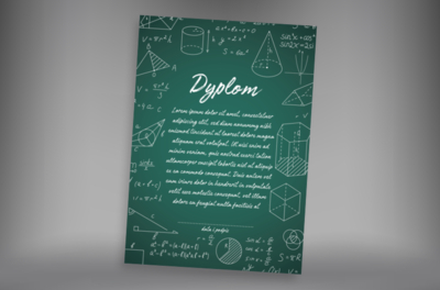 Matematyczne wzory na szlachetnej zieleni, Tematy, Matematyczne - Dyplomy Netprint