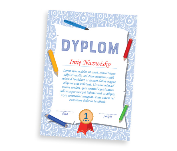 Nagradzamy młodych, zdolnych, Tematy, Matematyczne - Dyplomy Netprint szablony online