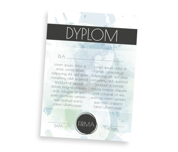 Delikatny motyw akwareli, Tematy, Uniwersalne - Dyplomy Netprint szablony online